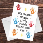 Thank You Gift Card For Teacher Leaving School Nursery Card