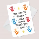 Thank You Gift Card For Teacher Leaving School Nursery Card