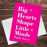 Special Thank You Card For Teacher Teaching Assistant Nursery 