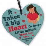 Teacher Gifts Wooden Heart Leaving School Nursery End of Term