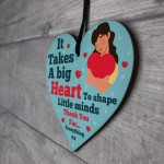 Teacher Gifts Wooden Heart Leaving School Nursery End of Term