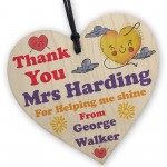 Personalised Teacher End of Term Thank You Heart Gift Teaching