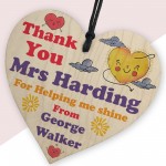 Personalised Teacher End of Term Thank You Heart Gift Teaching