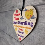 Personalised Teacher End of Term Thank You Heart Gift Teaching