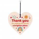 Thank You Gifts For Friend Teacher Colleague Wooden Keyring Gift