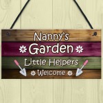 Garden Sign Hanging Wall Plaque Gift For Nan Nanny Summerhouse