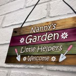 Garden Sign Hanging Wall Plaque Gift For Nan Nanny Summerhouse