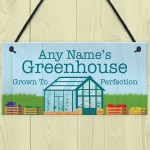 Greenhouse Sign For Garden Personalised Greenhouse Plaque