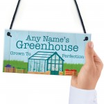 Greenhouse Sign For Garden Personalised Greenhouse Plaque