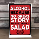 Standing Sign For Home Bar Man Cave Shed Funny Alcohol Beer Sign