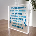 18th Birthday Gift For Son Brother Freestanding Acrylic Block