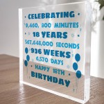 18th Birthday Gift For Son Brother Freestanding Acrylic Block