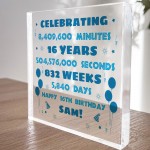 Personalised 16th Birthday Gift For Son Brother Freestanding