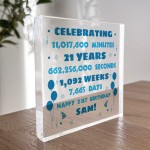 Personalised 21st Birthday Gift For Son Brother Freestanding