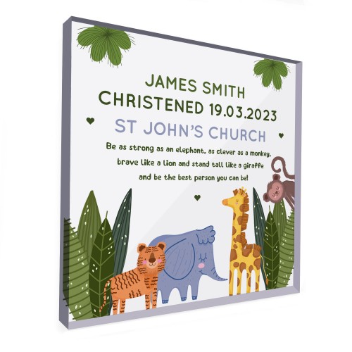 Personalised Christening Gifts For Son Baby Boy Godson Jungle