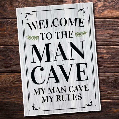 Funny Novelty Man Cave Sign Gin Beer Vodka Home Garden Plaque