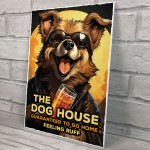 Hanging Wall Sign For Bar DOG HOUSE Sign Funny Bar Signs Garden