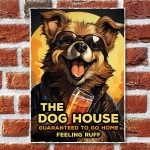 Hanging Wall Sign For Bar DOG HOUSE Sign Funny Bar Signs Garden