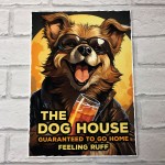 Hanging Wall Sign For Bar DOG HOUSE Sign Funny Bar Signs Garden