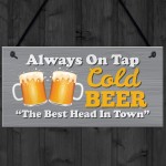 Funny Joke Bar Signs Hanging Wall Plaque COLD BEER Gift For Men