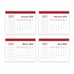 2024 Calendar Spiral Bound Planner for Home Office Month To View