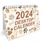 2024 Dog Themed Calendar A5 Free Standing Month To View Office