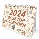 2024 Dog Themed Calendar A5 Free Standing Month To View Office