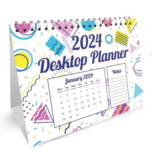 2024 A5 Desktop Office Planner Calendar One Month to View Home