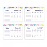 2024 A5 Desktop Office Planner Calendar One Month to View Home