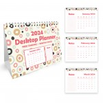 2024 Desktop Planner Calendar Spiral Bound Planner for Desk