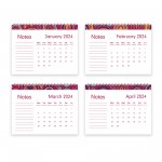 Rainbow Fun 2024 Calendar Month To View Spiral Bound Planner