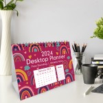 Rainbow Fun 2024 Calendar Month To View Spiral Bound Planner