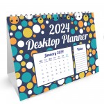 Polkadot 2024 Calendar Month To View Spiral Bound Planner