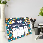 Polkadot 2024 Calendar Month To View Spiral Bound Planner