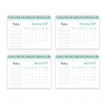 2024 Month to View Flip Over Desk Top Calendar Planner For Girls