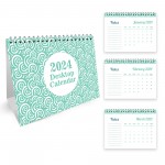 2024 Month to View Flip Over Desk Top Calendar Planner For Girls