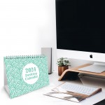 2024 Month to View Flip Over Desk Top Calendar Planner For Girls