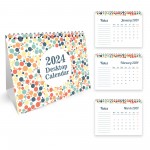 Desk Calendar 2024 Flip Calendar Month To View Christmas Gift