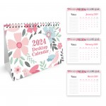 Floral 2024 Calendar Desk Calendar 2024 Monthly Desktop Calendar