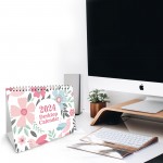 Floral 2024 Calendar Desk Calendar 2024 Monthly Desktop Calendar