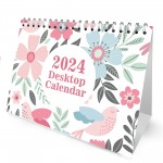 Floral 2024 Calendar Desk Calendar 2024 Monthly Desktop Calendar