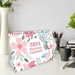 Floral 2024 Calendar Desk Calendar 2024 Monthly Desktop Calendar