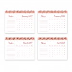 2024 Calendar Polka Dot Desk Calendar 2024 Monthly Calendar