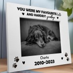 Favourite Hello Hardest Goodbye Memorial Photo Frame For Dog