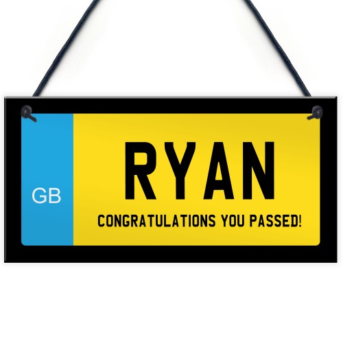 Number Plate Plaque Personalised Congratulations You Passed