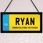 Number Plate Plaque Personalised Congratulations You Passed