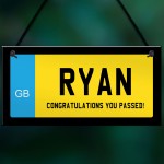 Number Plate Plaque Personalised Congratulations You Passed