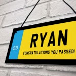 Number Plate Plaque Personalised Congratulations You Passed