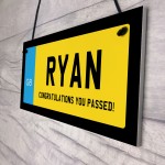 Number Plate Plaque Personalised Congratulations You Passed