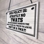 No Twats Man Cave Sign Garage Plaque Bar Signs And Plaques